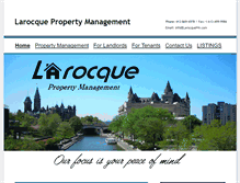 Tablet Screenshot of larocquepropertymanagement.com